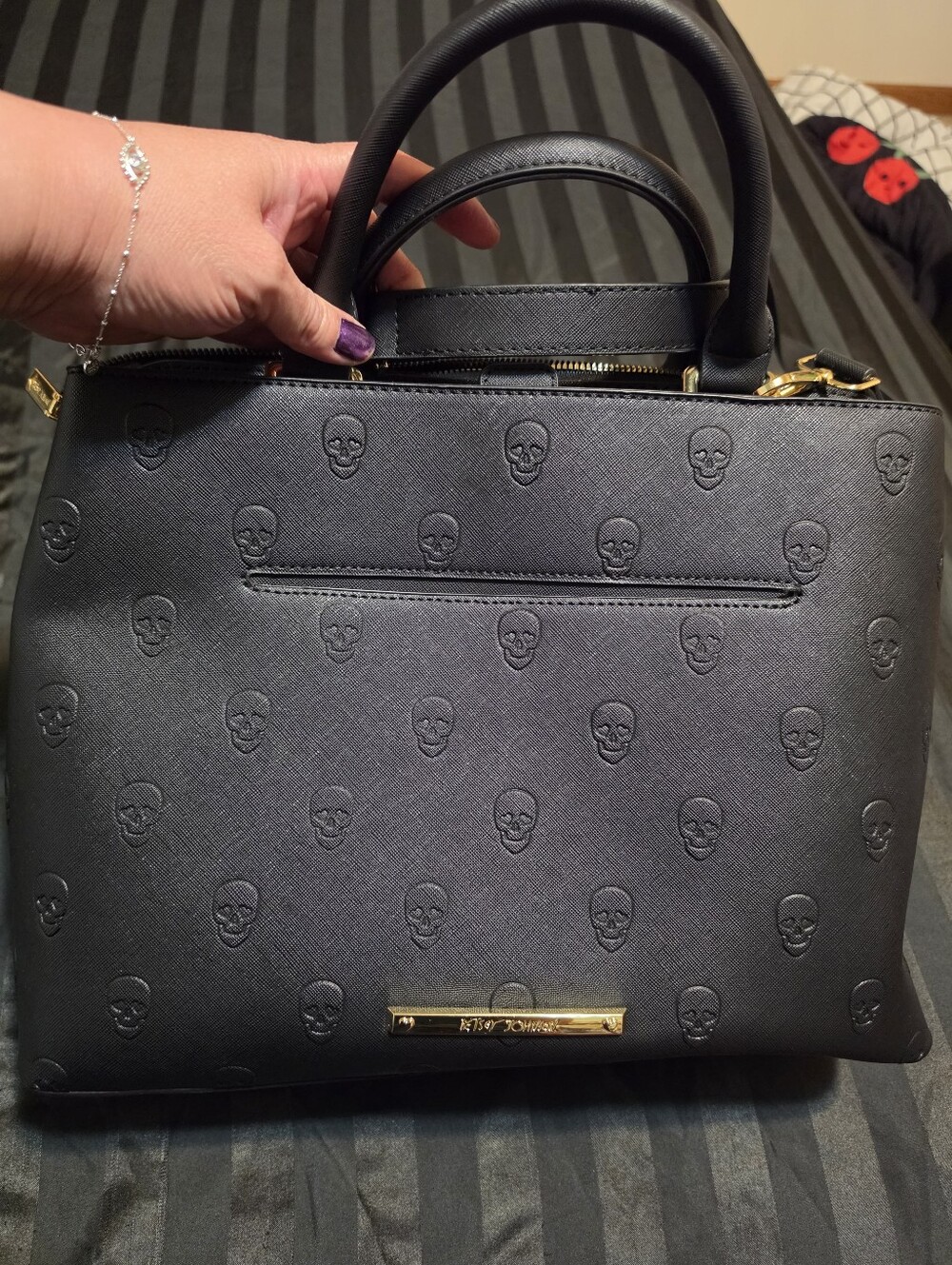 Betsey Jonhson Skullicious Satchel Bag - Picture 3 of 10